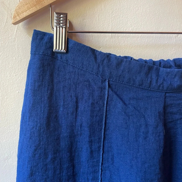 Habitat Women’s Rayon Pants Size Large Blue with Pockets & Front Seam Detail - Picture 4 of 11